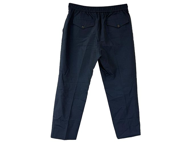 Gucci Drawstring Pants in Navy Blue Cotton - view 2