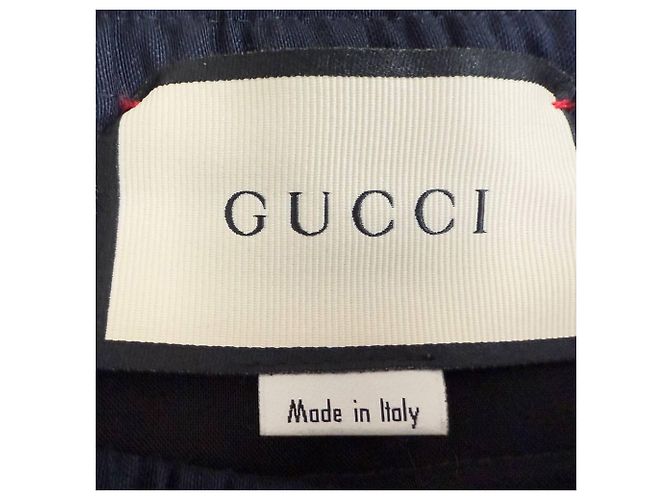 Gucci Drawstring Pants in Navy Blue Cotton - view 4
