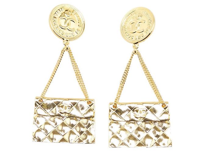 Orecchini Matelassé Chanel Coco Mark 31 RUE CAMBON PARIS D'oro - vista 2