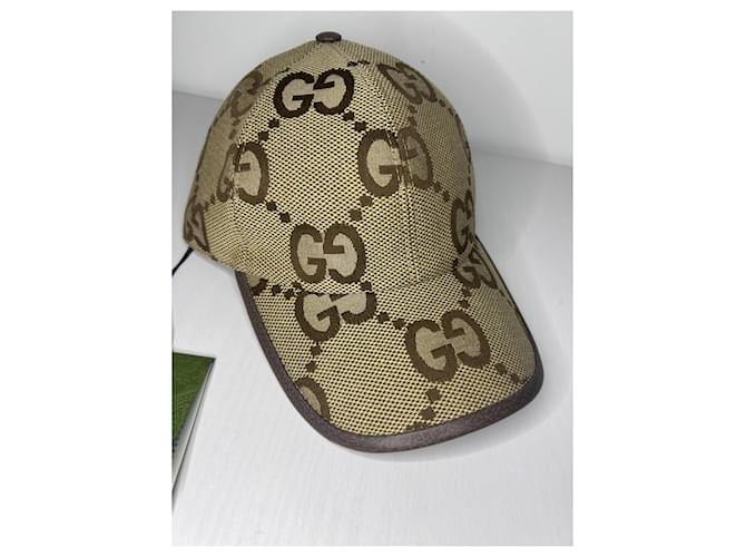 Cappellino Gucci Jambo Beige in Cotone - vista 2