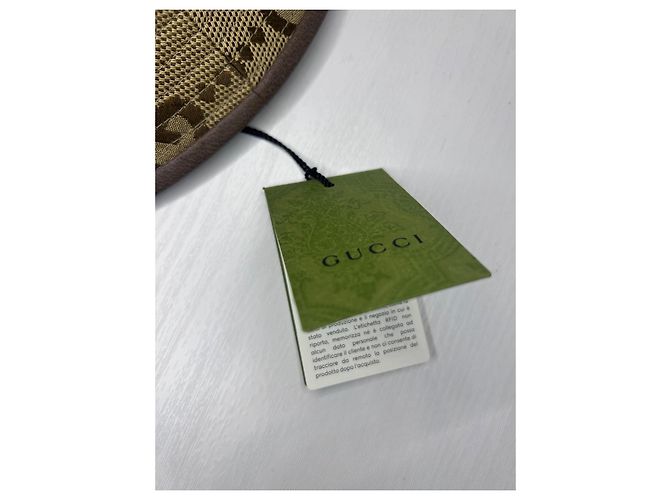 Cappello Bob Gucci Jumbo Beige in Cotone - vista 12