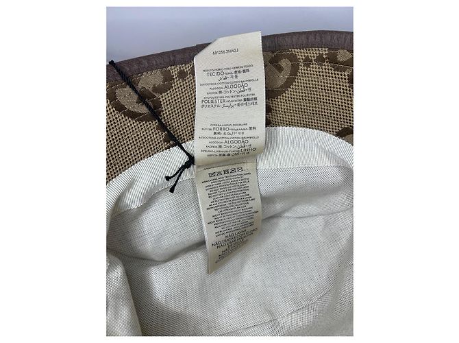 Cappello Bob Gucci Jumbo Beige in Cotone - vista 8