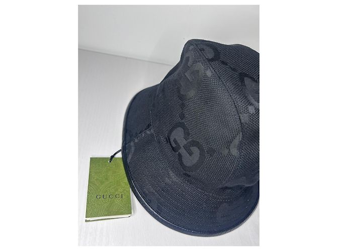 Cappello Bob Gucci Jumbo Nero in Cotone - vista 5