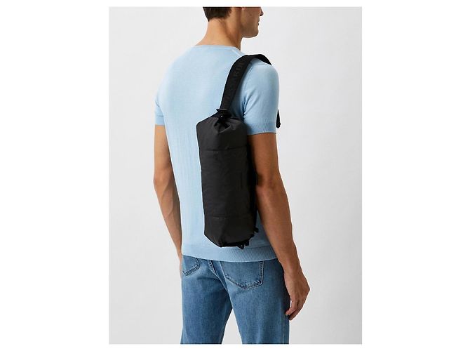 Pochette Trussardi nera in nylon Nero - vista 3