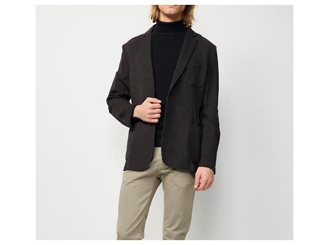 Trussardi Jeans Brandneuer Herrenblazer, Slim Fit Braun Grau - Ansicht 2