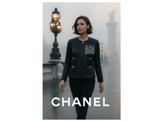 Chanel Ikonische schwarze leichte Pufferjacke 34 FR - Ansicht 13