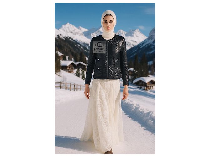 Chanel Ikonische schwarze leichte Pufferjacke 34 FR - Ansicht 3