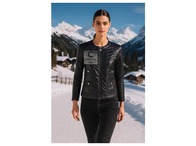Chanel Ikonische schwarze leichte Pufferjacke 34 FR - Ansicht 4