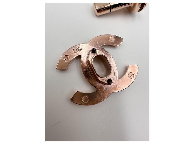 CHANEL chiusura  CC turnlock oro rosa D'oro - vista 8