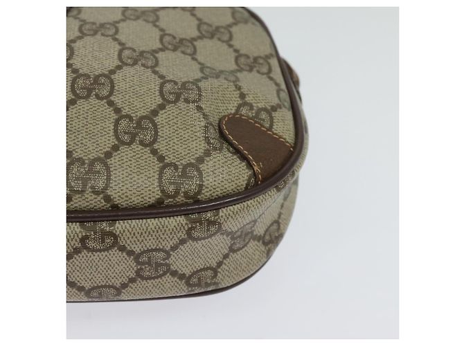 Borsa a Spalla Gucci GG Supreme Web Sherry Line PVC Beige 156 02 066 Auth bs27644 D'oro - vista 11