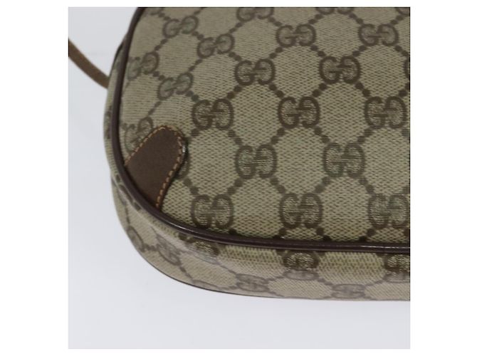 Borsa a Spalla Gucci GG Supreme Web Sherry Line PVC Beige 156 02 066 Auth bs27644 D'oro - vista 12