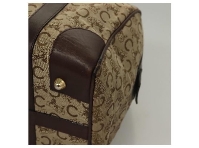 Céline Borsa Boston Celine C Sulky in tela marrone e oro Auth gh343 D'oro - vista 11
