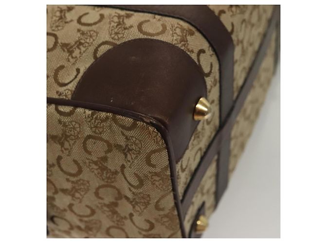 Céline Borsa Boston Celine C Sulky in tela marrone e oro Auth gh343 D'oro - vista 12