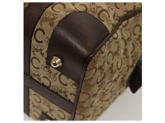 Céline Borsa Boston Celine C Sulky in tela marrone e oro Auth gh343 D'oro - vista 13