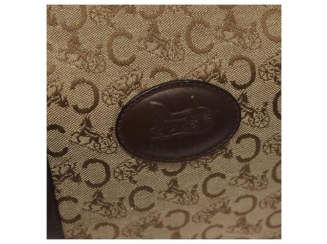 Céline Borsa Boston Celine C Sulky in tela marrone e oro Auth gh343 D'oro - vista 16