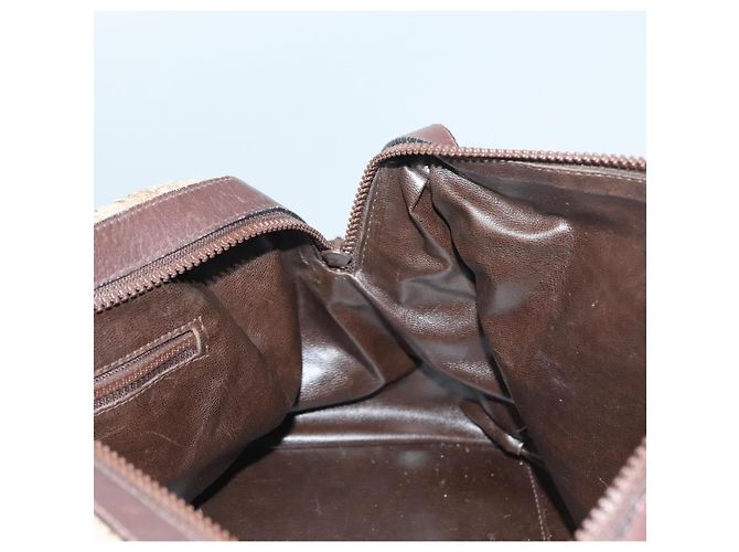 Céline Borsa Boston Celine C Sulky in tela marrone e oro Auth gh343 D'oro - vista 18