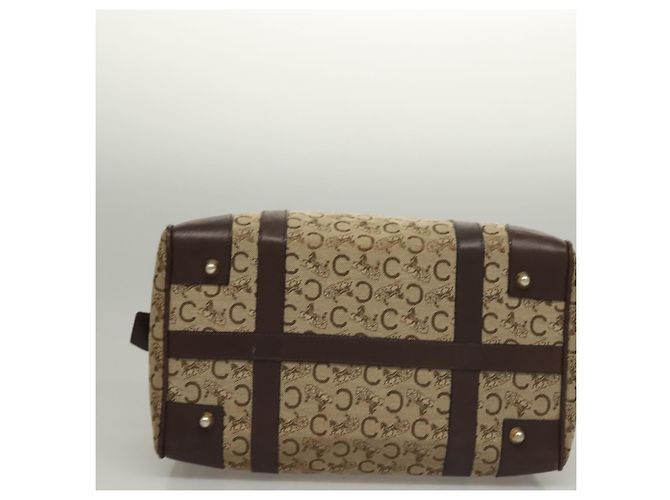 Céline Borsa Boston Celine C Sulky in tela marrone e oro Auth gh343 D'oro - vista 9