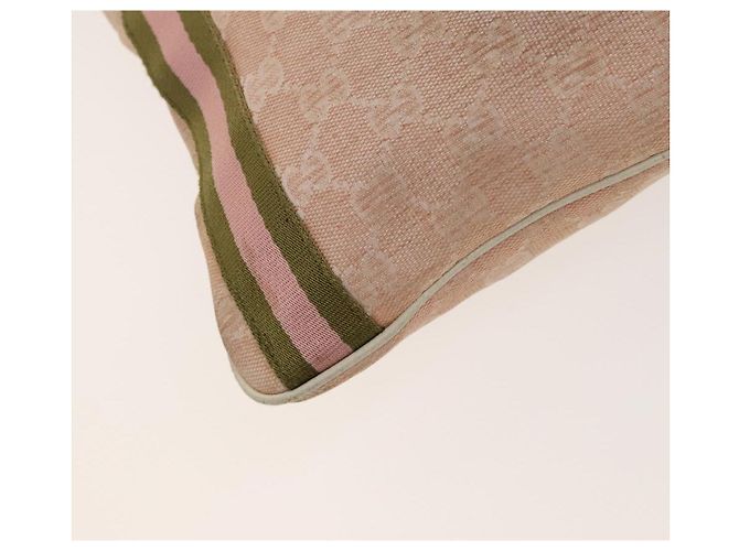 Borsa a Spalla Gucci GG Canvas Sherry Line Rosa Oro Auth 128997 D'oro - vista 13