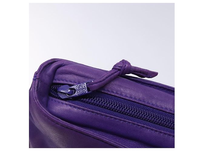 LOEWE Borsa a Spalla Anagram Pelle Viola Oro Auth bs27640 D'oro Porpora - vista 10
