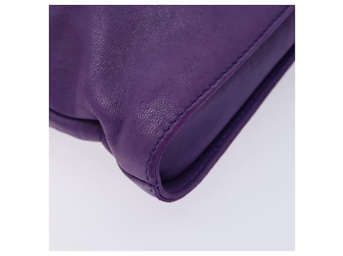 LOEWE Borsa a Spalla Anagram Pelle Viola Oro Auth bs27640 D'oro Porpora - vista 14
