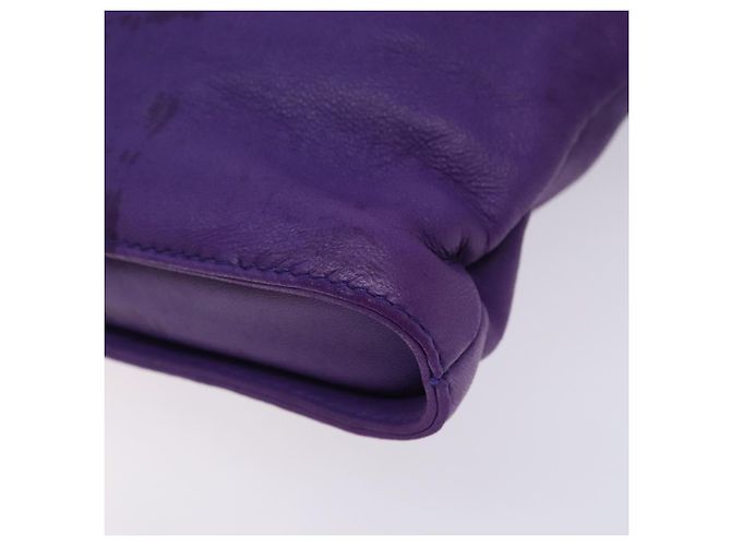 LOEWE Borsa a Spalla Anagram Pelle Viola Oro Auth bs27640 D'oro Porpora - vista 15