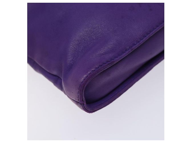 LOEWE Borsa a Spalla Anagram Pelle Viola Oro Auth bs27640 D'oro Porpora - vista 16