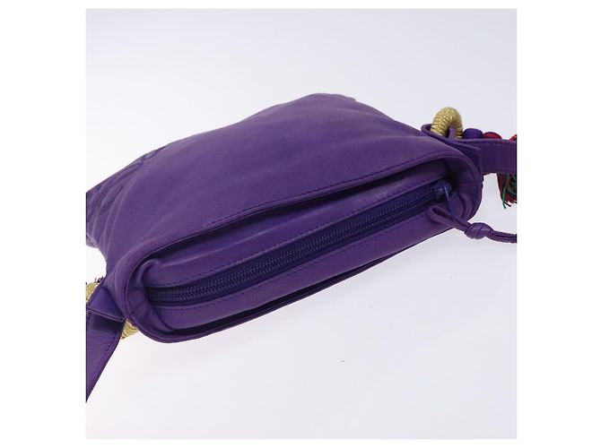 LOEWE Borsa a Spalla Anagram Pelle Viola Oro Auth bs27640 D'oro Porpora - vista 6