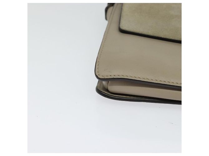 Chloé Borsa a Spalla Chloe Fay in Pelle Scamosciata Oro Beige Auth gh270 D'oro - vista 10