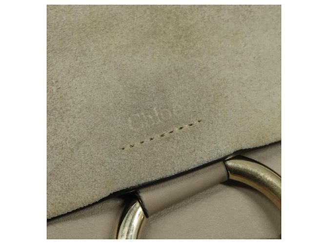 Chloé Borsa a Spalla Chloe Fay in Pelle Scamosciata Oro Beige Auth gh270 D'oro - vista 14