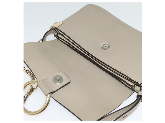 Chloé Borsa a Spalla Chloe Fay in Pelle Scamosciata Oro Beige Auth gh270 D'oro - vista 15