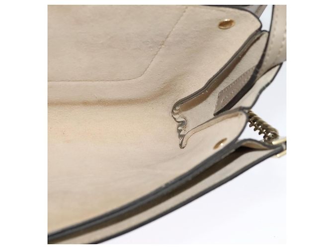 Chloé Borsa a Spalla Chloe Fay in Pelle Scamosciata Oro Beige Auth gh270 D'oro - vista 18