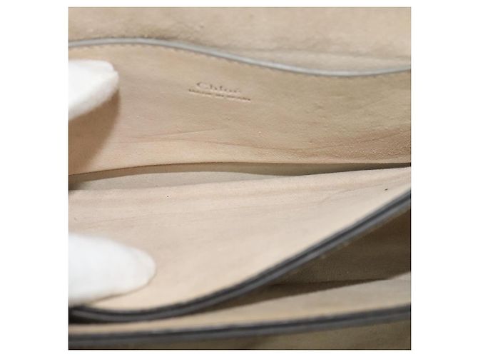 Chloé Borsa a Spalla Chloe Fay in Pelle Scamosciata Oro Beige Auth gh270 D'oro - vista 21