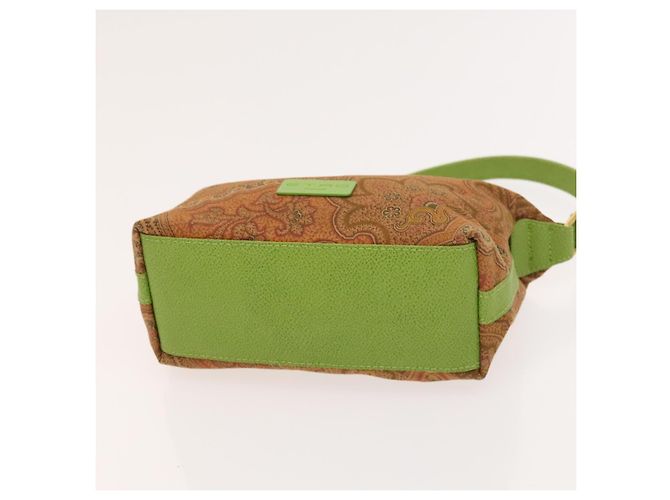 Borsa a tracolla ETRO Paisley in PVC e tela, set da 2, Verde Marrone Auth BA3734 - vista 15