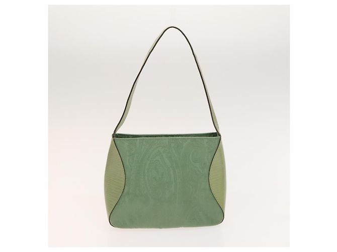 Borsa a tracolla ETRO Paisley in PVC e tela, set da 2, Verde Marrone Auth BA3734 - vista 3