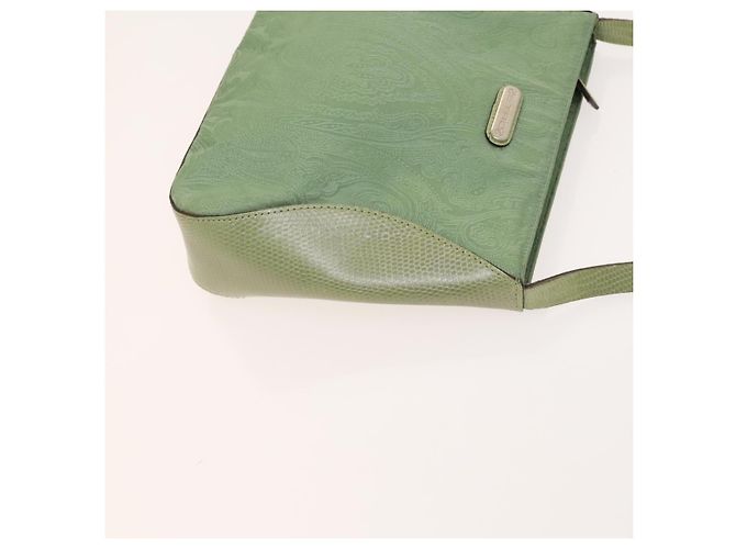 Borsa a tracolla ETRO Paisley in PVC e tela, set da 2, Verde Marrone Auth BA3734 - vista 4