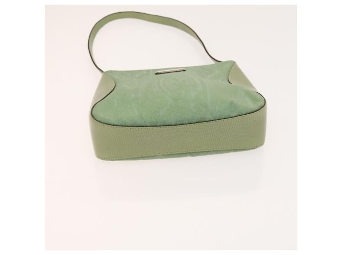 Borsa a tracolla ETRO Paisley in PVC e tela, set da 2, Verde Marrone Auth BA3734 - vista 7