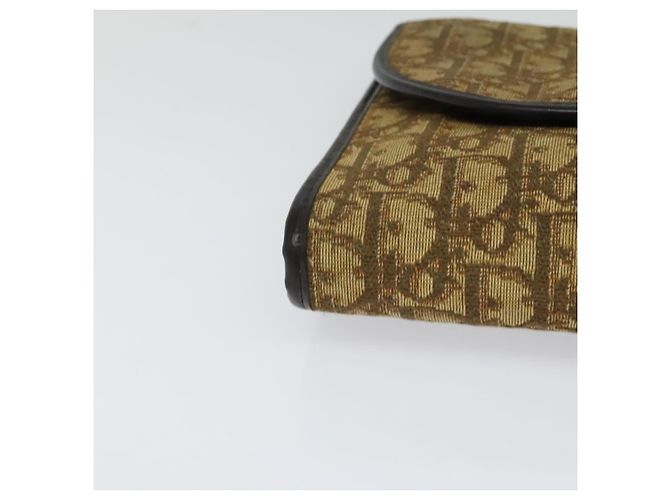 Borsa a spalla in tela Trotter Christian Dior con catena marrone Auth 131653 - vista 10