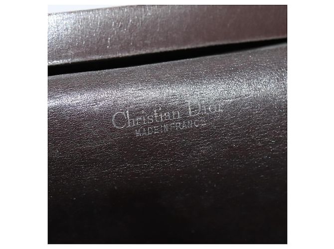 Borsa a spalla in tela Trotter Christian Dior con catena marrone Auth 131653 - vista 16