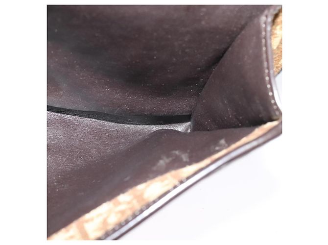 Borsa a spalla in tela Trotter Christian Dior con catena marrone Auth 131653 - vista 18