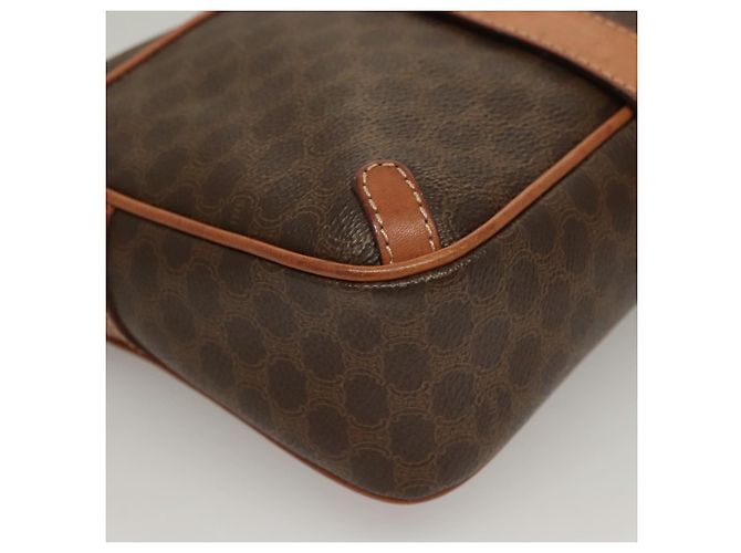 Céline Borsa a Spalla in Tela Macadam CELINE in Pelle PVC Marrone Oro Auth ep9704 D'oro - vista 10