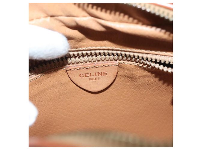 Céline Borsa a Spalla in Tela Macadam CELINE in Pelle PVC Marrone Oro Auth ep9704 D'oro - vista 16