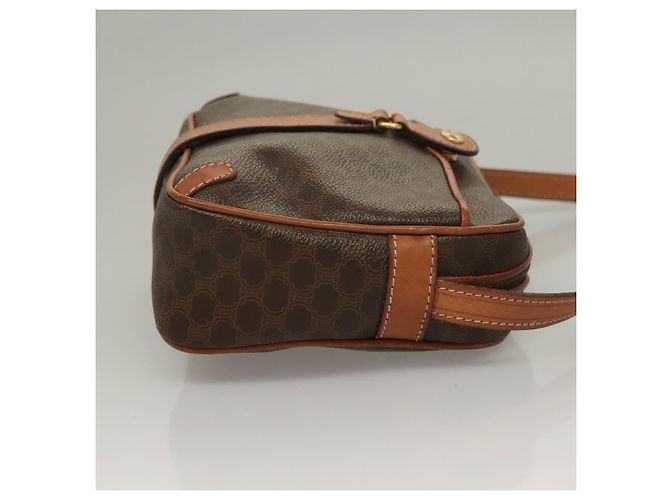 Céline Borsa a Spalla in Tela Macadam CELINE in Pelle PVC Marrone Oro Auth ep9704 D'oro - vista 4