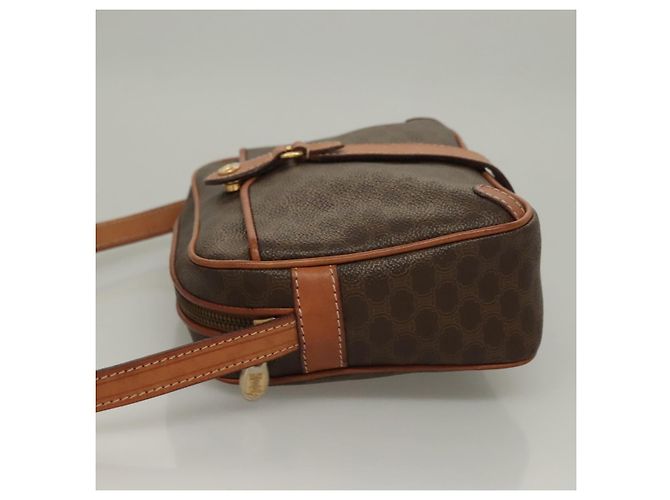 Céline Borsa a Spalla in Tela Macadam CELINE in Pelle PVC Marrone Oro Auth ep9704 D'oro - vista 5