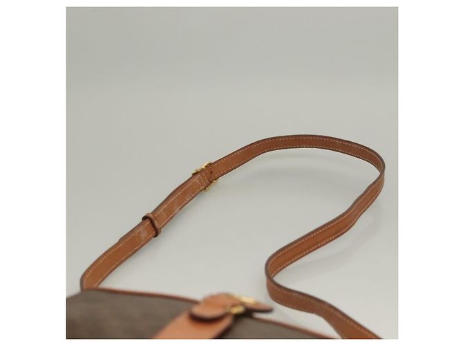 Céline Borsa a Spalla in Tela Macadam CELINE in Pelle PVC Marrone Oro Auth ep9704 D'oro - vista 8