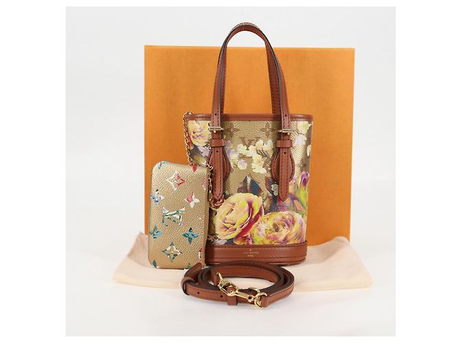 LOUIS VUITTON Borsa a Spalla Nano Bucket Garden Beige M81724 Auth LV 130468SM - vista 12