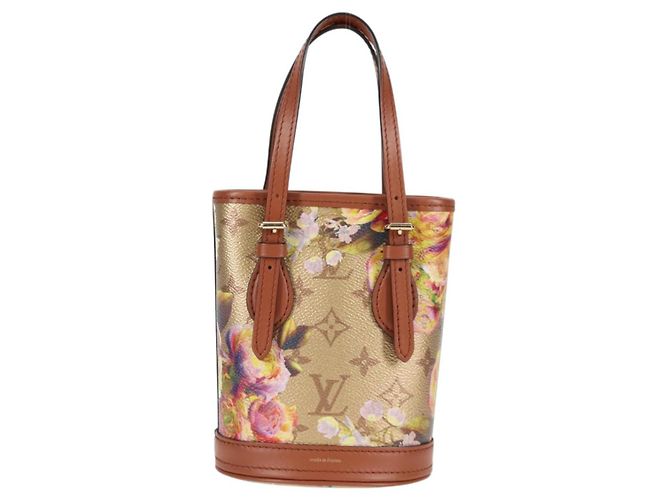 LOUIS VUITTON Borsa a Spalla Nano Bucket Garden Beige M81724 Auth LV 130468SM - vista 2