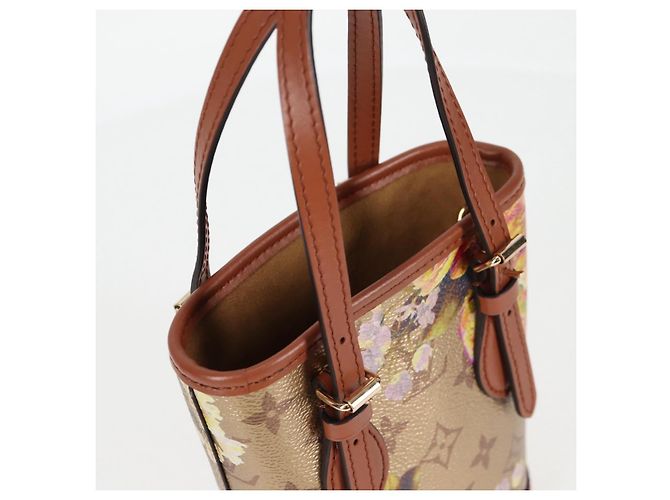 LOUIS VUITTON Borsa a Spalla Nano Bucket Garden Beige M81724 Auth LV 130468SM - vista 6