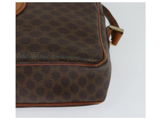 Céline Borsa a spalla in tela Macadam CELINE in pelle PVC marrone oro Auth 131702 D'oro - vista 11