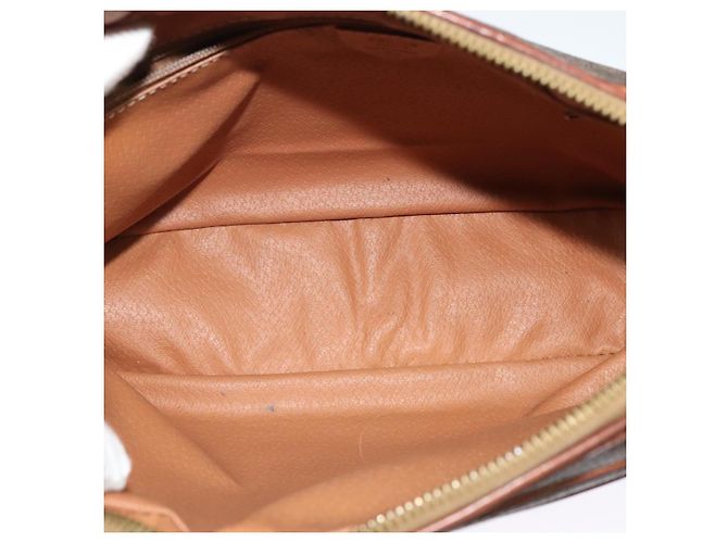 Céline Borsa a spalla in tela Macadam CELINE in pelle PVC marrone oro Auth 131702 D'oro - vista 15