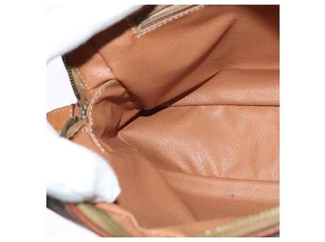 Céline Borsa a spalla in tela Macadam CELINE in pelle PVC marrone oro Auth 131702 D'oro - vista 17